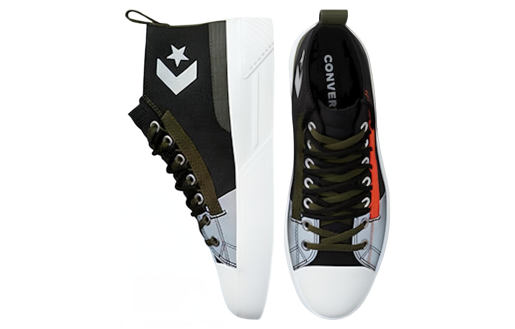 Shop Converse 街頭實用 Unt1tl3d CS 防滑耐磨 中筒休閒帆布鞋 男女款 黑綠