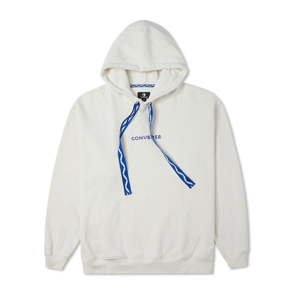 Converse Tapestry Logo Print Drawstring Pullover Hoodie Men’s Off-White 10025057-A01