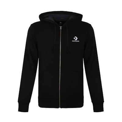 Converse Thick Knit Hooded Jacket Black 10008813-A01