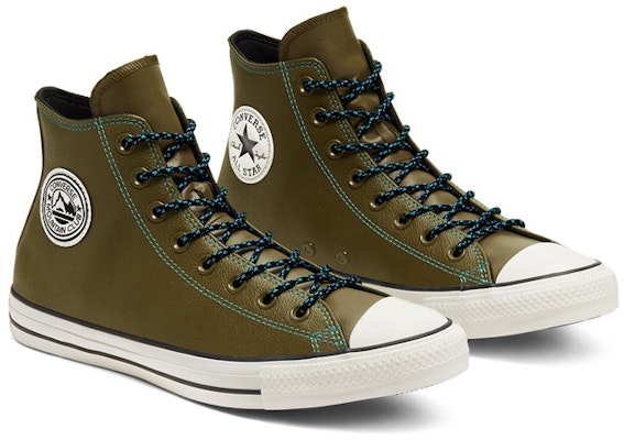 Converse Tumbled Leather Chuck Taylor All Star 'Green White' 165957C Lookbook Converse Tumbled Leather Chuck Taylor All Star 'Green White' 165957C