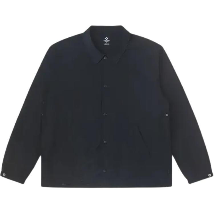 Converse Unisex Black Retro Single-Breasted Long-Sleeve Jacket 10026563-A05