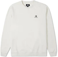 Converse Unisex Crewneck Pullover Sweatshirt White with Logo Print 10024510-A11 Converse Unisex Crewneck Pullover Sweatshirt White with Logo Print 10024510-A11