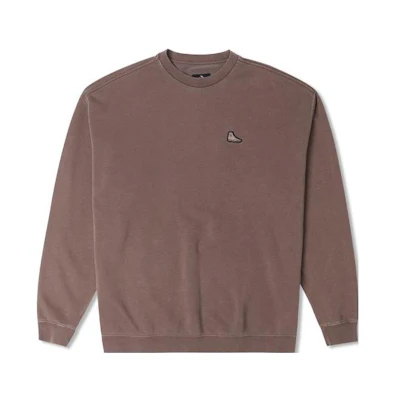 Converse Unisex Loose Fit Casual Crewneck Sweatshirt Brown 10024866-A01