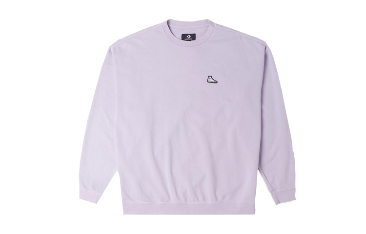 Converse Unisex Loose Fit Casual Crewneck Sweatshirt Purple 10024866-A03