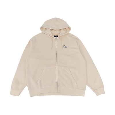 Converse Unisex Off-White Hoodie Full-Zip Jacket Casual Long-Sleeve Sweater 10026669-A03