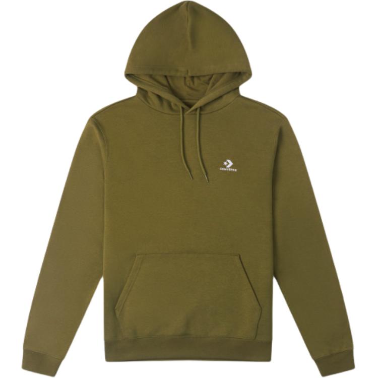 Converse Unisex Solid Color Hoodie Pullover in Dark Green 10024509-A23