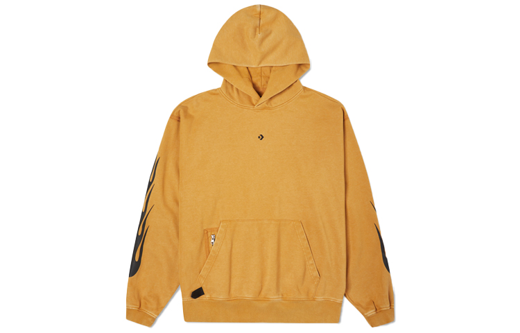 Converse Vintage High-Street Washed Print Pullover Wheat Unisex Winter Sweatshirt 10021990-A03