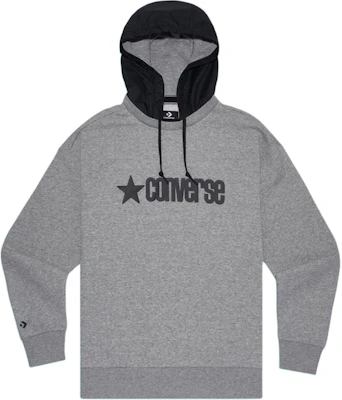 Converse Vintage Letter Graphic Hoodie Gray - Retro College Style 10019968-A02 Buy Converse Vintage Letter Graphic Hoodie Gray - Retro College Style 10019968-A02