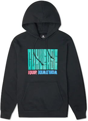 Converse 復古字母拼色印花黑色套頭衫 10021272-A02 Buy Converse 復古字母拼色印花黑色套頭衫 10021272-A02