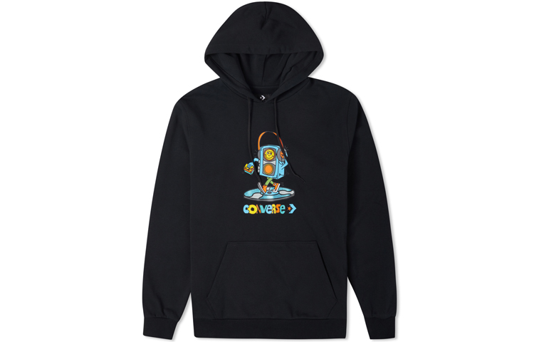 Converse Walkman Cartoon Logo Pullover Sweatshirt - Ink Black 10022917-A01
