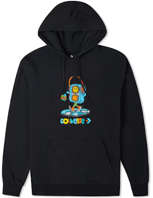 Converse Walkman 卡通標誌連帽長袖運動衫 - 墨黑色 10022917-A01 Buy Converse Walkman 卡通標誌連帽長袖運動衫 - 墨黑色 10022917-A01