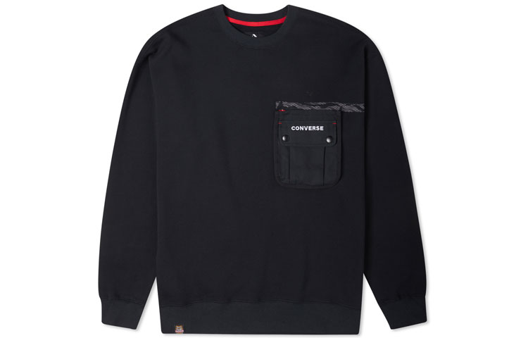 Converse Water Tiger Series Fleece Pullover Hoodie Black ( Winter Edition) 10024156-A02