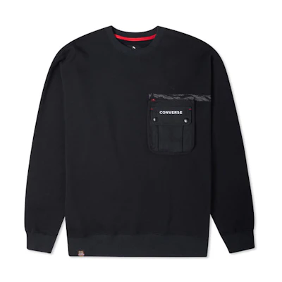 Converse Water Tiger Series Fleece Pullover Hoodie Black ( Winter Edition) 10024156-A02