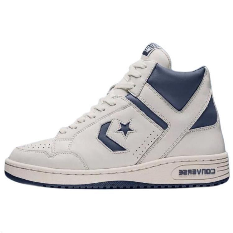 Converse Weapon Mid White Blue Anti-Slip Durable Skate Shoes A09879C