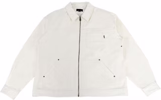 Converse White Casual Long-Sleeve Jacket with Classic Collar 10027342-A01 Converse White Casual Long-Sleeve Jacket with Classic Collar 10027342-A01