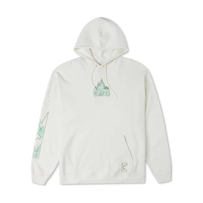 Converse White Hoodie with Solid Color and Scenic Print Design 10025031-A01