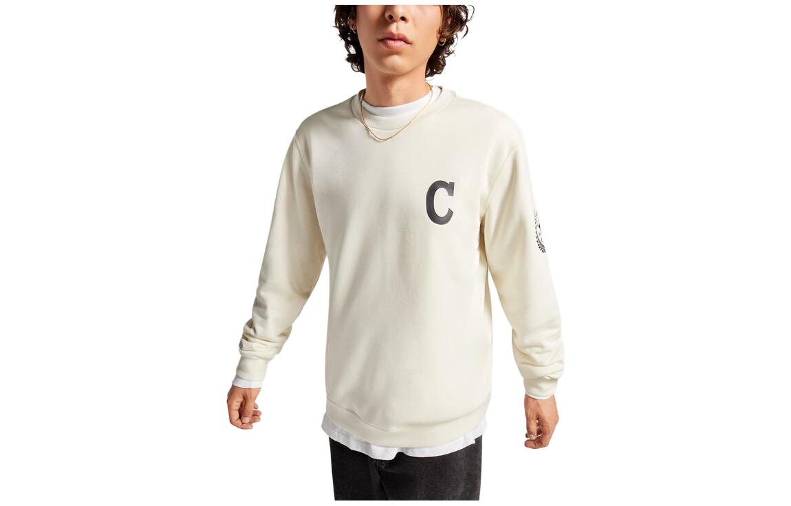 Converse White Letter Crewneck Long-Sleeve Sweatshirt 10026095-A03