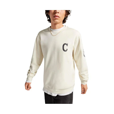 Converse White Letter Crewneck Long-Sleeve Sweatshirt 10026095-A03