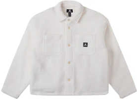 Converse White Long-Sleeve Jacket with Solid Logo Design 10025268-A01 Converse White Long-Sleeve Jacket with Solid Logo Design 10025268-A01