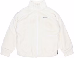 Converse Winter Fleece Series White Loose Fit Logo Jacket Unisex 10023526-A02 Converse Winter Fleece Series White Loose Fit Logo Jacket Unisex 10023526-A02