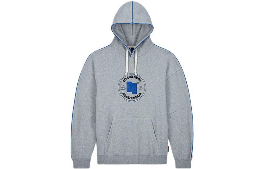 Converse ADER ERROR Letter Print Fleece Lined Hoodie Unisex Couple Style Grey 10025392-A01