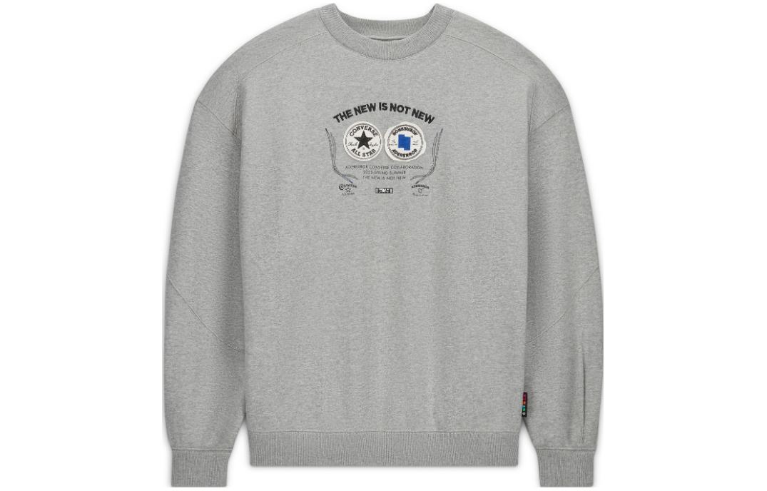 Converse x Ader Error Logo Print Crewneck Sweatshirt Unisex Grey 10025818-A01