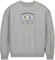 Converse x Ader Error Logo Print Crewneck Sweatshirt Unisex Grey 10025818-A01 Converse x Ader Error Logo Print Crewneck Sweatshirt Unisex Grey 10025818-A01