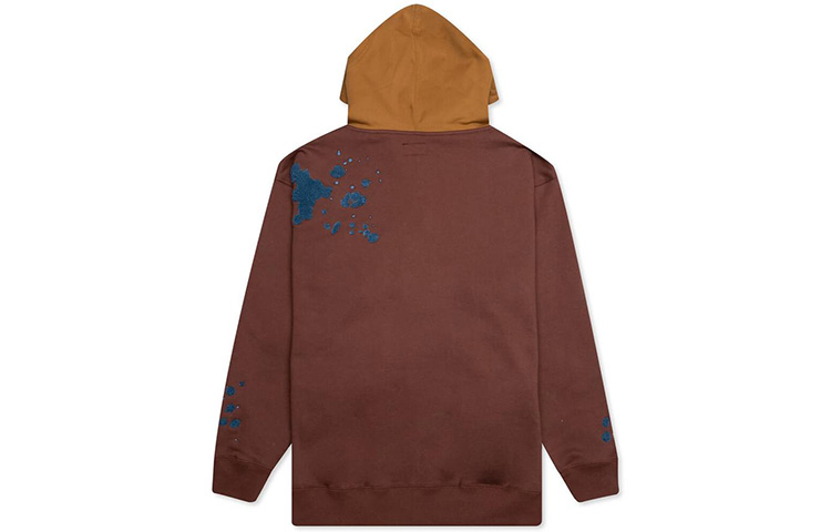 Lookbook Converse联名泼墨刺绣对比色连帽衫棕色 10021726-A01