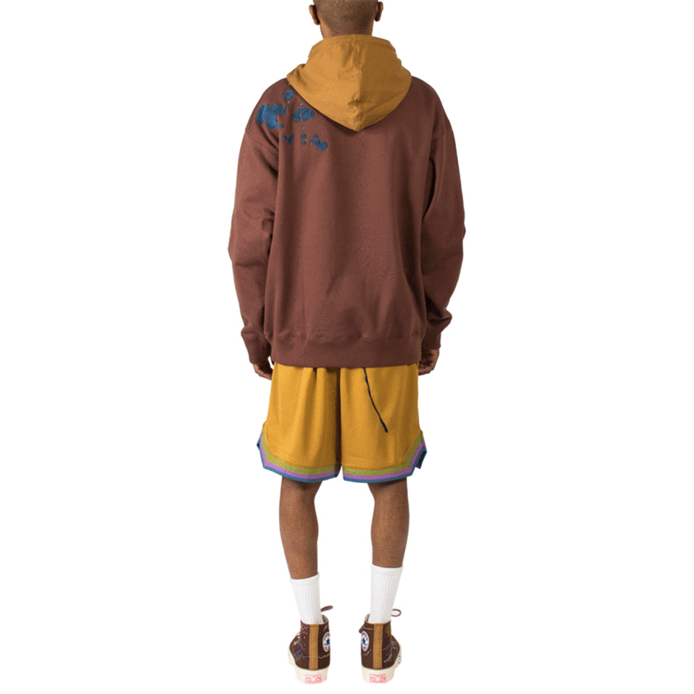 Details for Converse联名泼墨刺绣对比色连帽衫棕色 10021726-A01