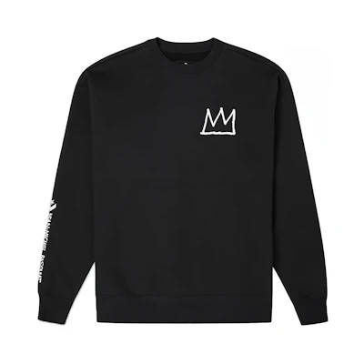 Converse Jean-Michel Basquiat Collab Black Pullover Sweatshirt for Men 10023072-A01