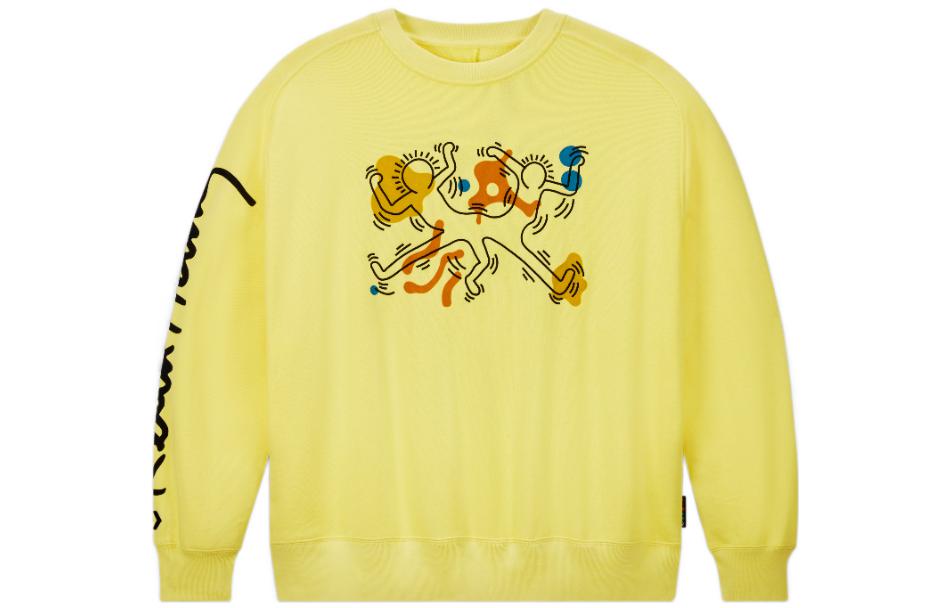 Converse Keith Haring Crewneck Vintage Sweatshirt Yellow Unisex 10025067-A01