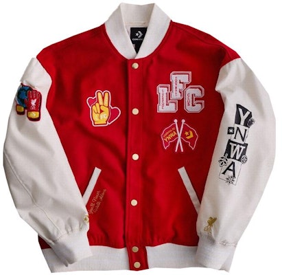 Converse x Liverpool FC SS23 Jaket Letterman Merah Unisex Loose Fit 10025722-A01 Buy Converse x Liverpool FC SS23 Jaket Letterman Merah Unisex Loose Fit 10025722-A01