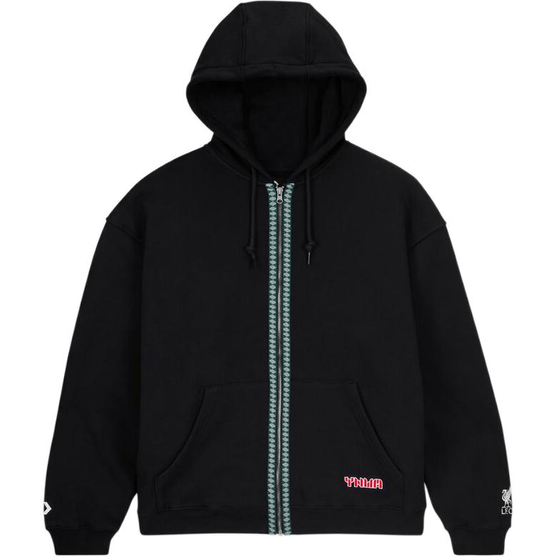 Converse Liverpool FC SS24 Logo Full-Zip Hoodie Black Unisex 10028175-A01