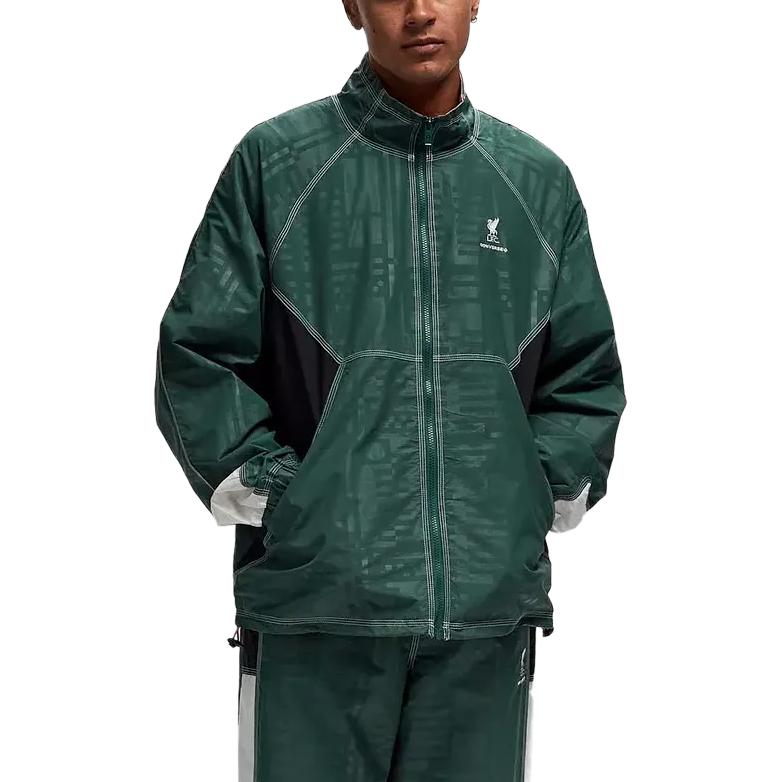 Shop 匡威x利物浦FC 2024春夏复古拼色防风夹克 黑绿白 男女款 10026937-A01