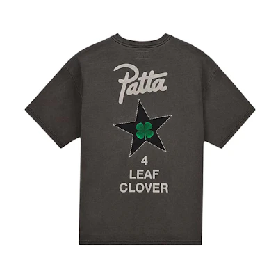Converse Patta Black Clover Print Oversized Fit Short Sleeve T-Shirt. 10024663-A01