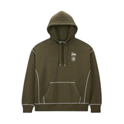 Converse Patta SS24 Unisex Green Hoodie Casual Streetwear. 10026928-316
