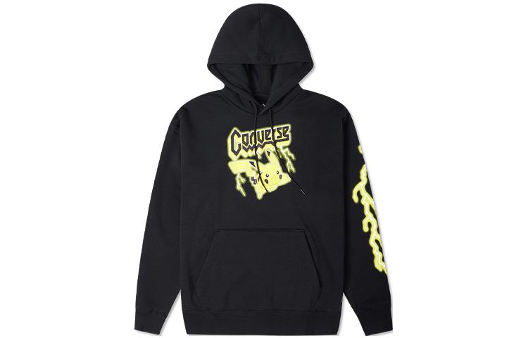 Converse x Pokémon Black Cartoon Logo Pullover Hoodie Unisex Fleeced Retro Style 10023901-A01
