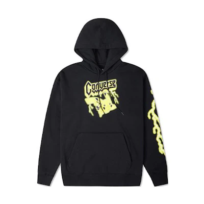 Converse Pokémon Black Cartoon Logo Pullover Hoodie Unisex Fleeced Retro Style 10023901-A01