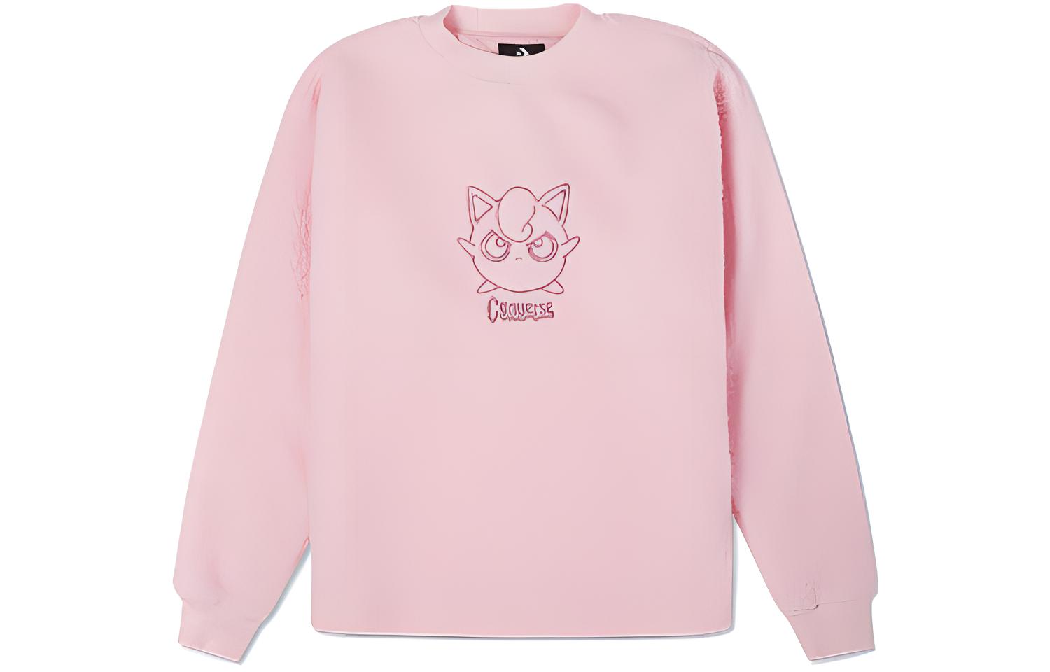 Converse POKEMON Fleece Embroidered Pink Winter Sweatshirt Unisex 10023902-660