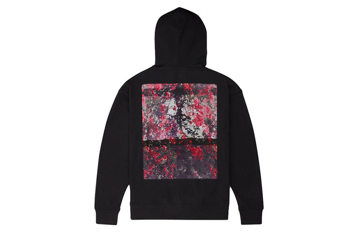 Converse Shaniqwa Jarvis Floral Back Print Pullover Hoodie Black Unisex 10020834-A01