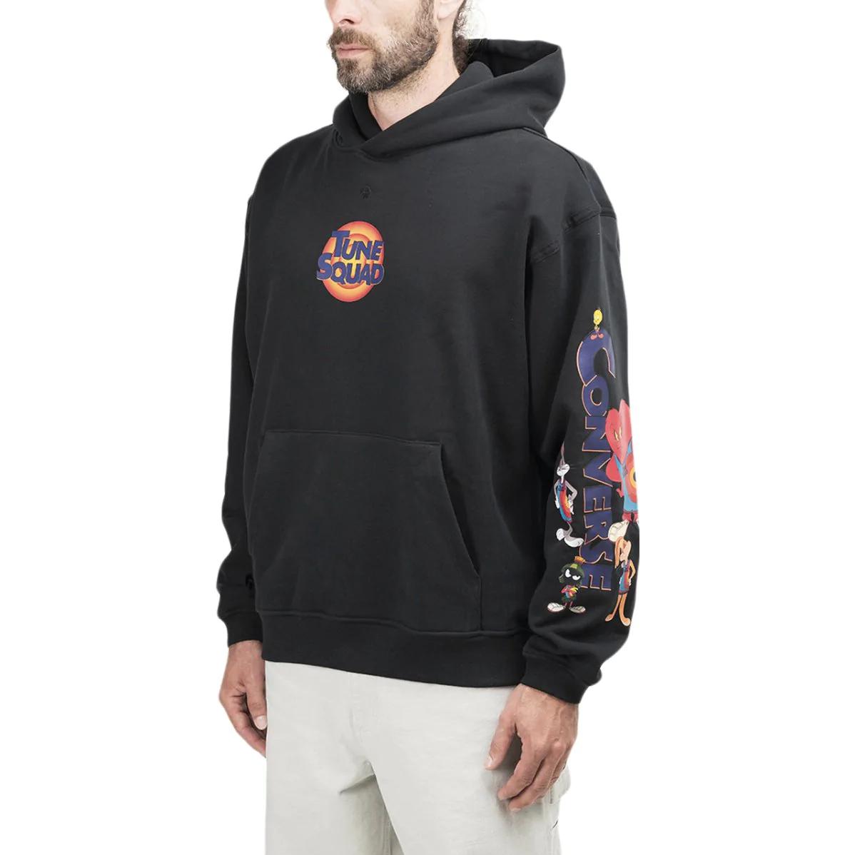 Purchase Converse x Space Jam Hoodie Hitam Cetakan Anime Pullover Lengan Panjang Sweater 10023064-A01