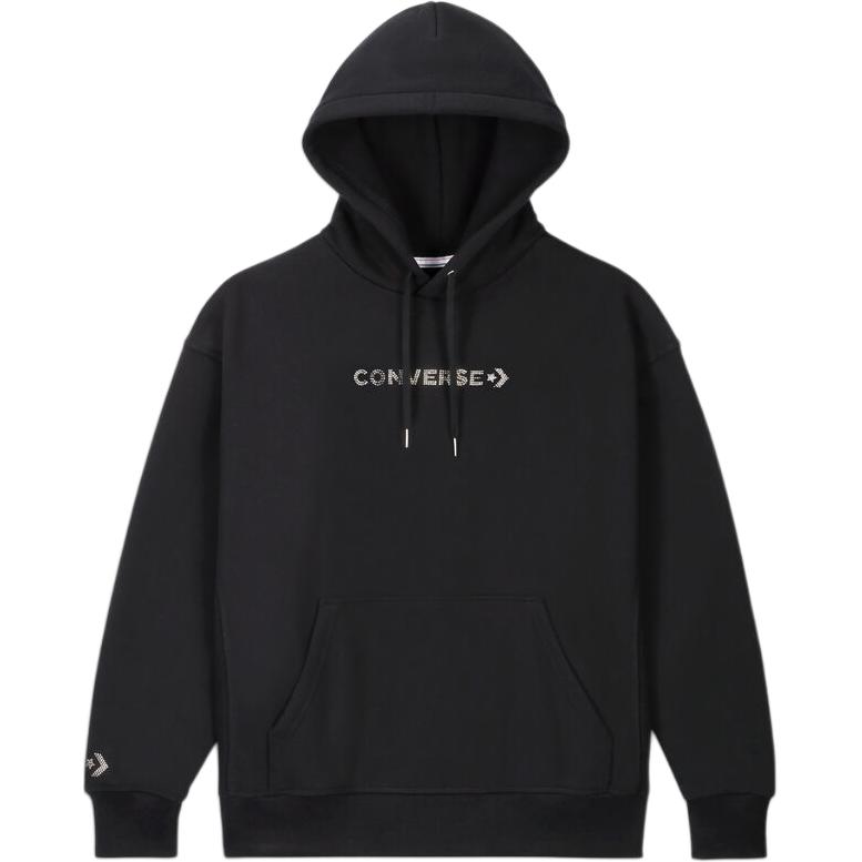 Converse x SWAROVSKI® SS24 Black Hoodie Unisex with Logo Design 10027137-A01