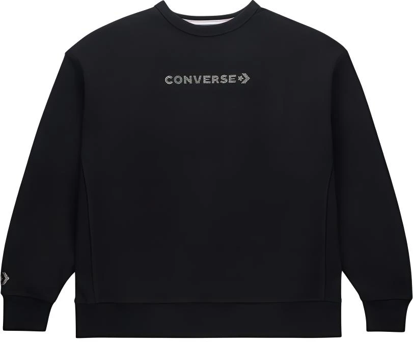 converse-x-swarovski-ss-24-unisex-black-logo-crewneck-long-sleeve-sweatshirt-10027136-a01