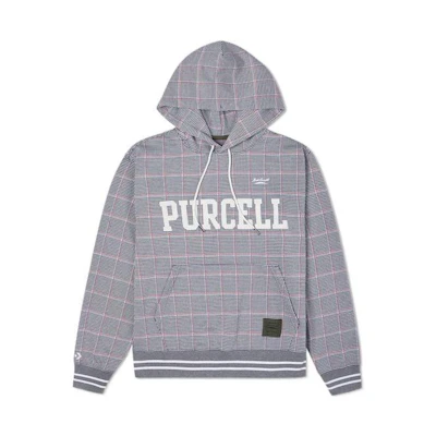 Converse Todd Snyder Plaid Hoodie Grey Unisex Pullover Sweatshirt 10023349-432