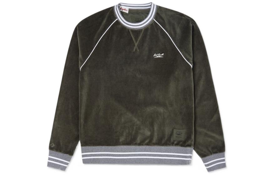 Converse Todd Snyder Velour Po Crew Sweatshirt Olive Unisex 10023346-301