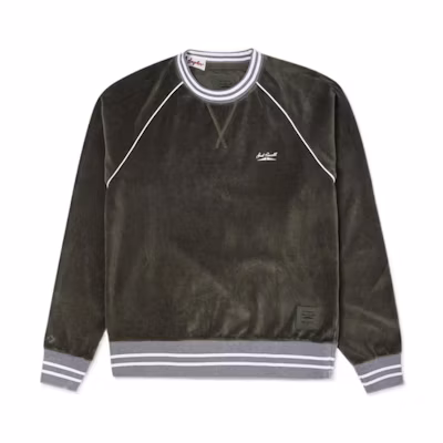 Converse Todd Snyder Velour Po Crew Sweatshirt Olive Unisex 10023346-301