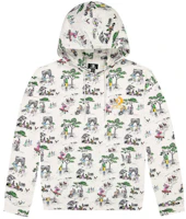 Converse x Union Collaboration White Hoodie with All-Over Print for Men 10020842-A01 Converse x Union Collaboration White Hoodie with All-Over Print for Men 10020842-A01