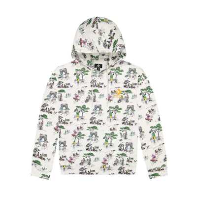 Converse Union Collaboration White Hoodie with All-Over Print for Men 10020842-A01