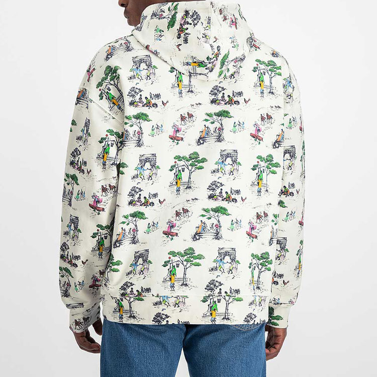 Shop Converse x Union 联名款男士全印白色连帽衫 10020842-A01