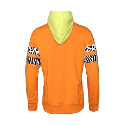 Converse Zebra Print Logo Hoodie Orange Long Sleeve Sweatshirt 10017494-A01